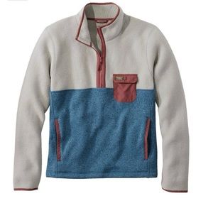 NWT L.L.Bean Mens Fleece Sherpa Pullover size small